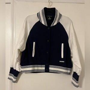 Magnlens blue and White Varsity Jacket size M (N106)